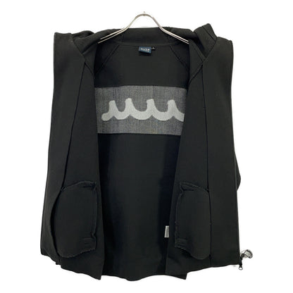 MUTA MARINE Polyester Zip-Up Hoodie Black Jacket