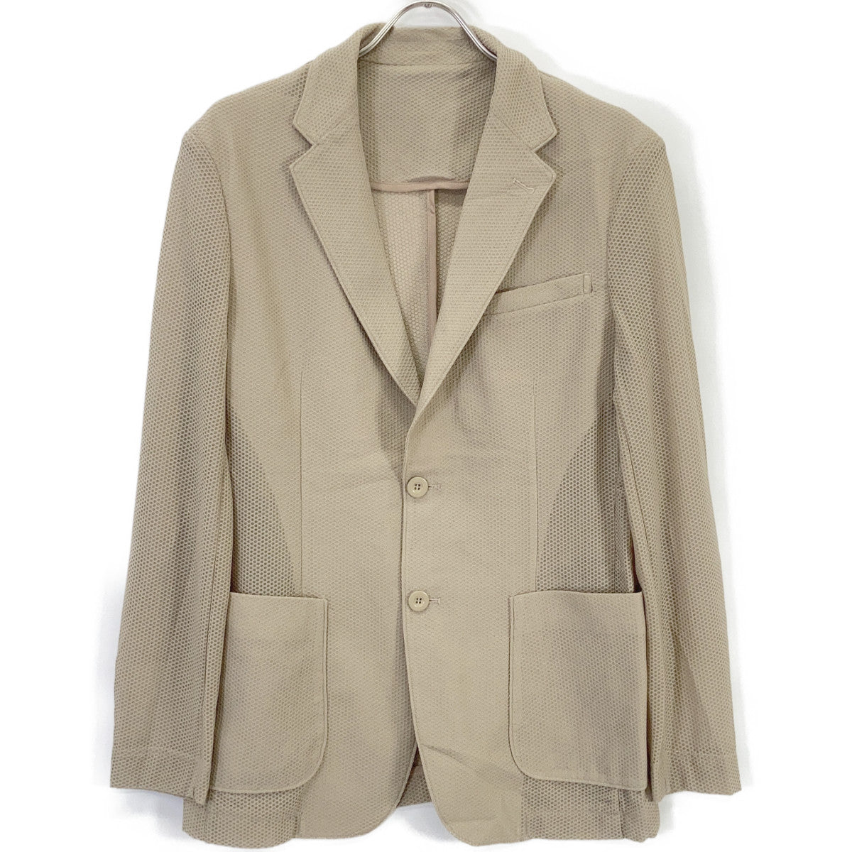 MUTA MARINE Mesh Tailored Blazer Beige