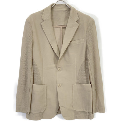 MUTA MARINE Mesh Tailored Blazer Beige