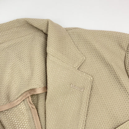 MUTA MARINE Mesh Tailored Blazer Beige