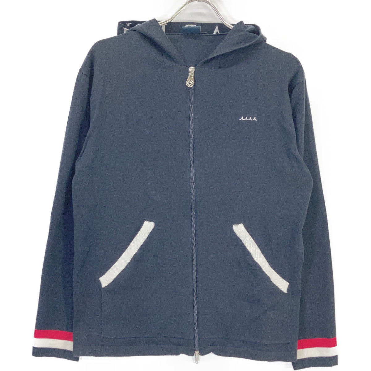 MUTA MARINE Summer Knit Zip Hoodie Black
