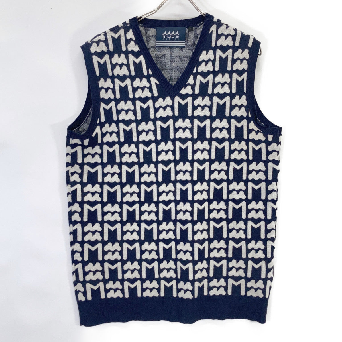 MUTA MARINE MM PATTERN Jacquard Knit Vest Multi