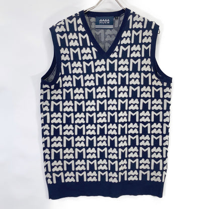 MUTA MARINE MM PATTERN Jacquard Knit Vest Multi