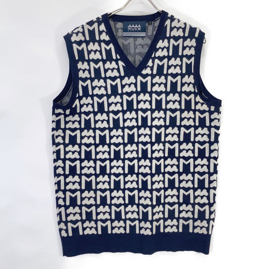 MUTA MARINE MM PATTERN Jacquard Knit Vest Multi