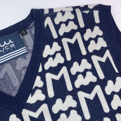 MUTA MARINE MM PATTERN Jacquard Knit Vest Multi