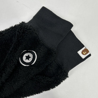 A BATHING APE Black BOA TIGER SHARK Full Zip Hoodie Size S