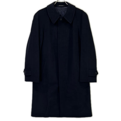BEAMS F Cashmere Blend Bal Collar Coat Navy Size 34
