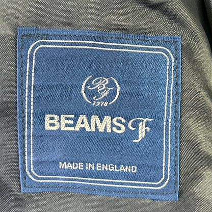 BEAMS F Cashmere Blend Bal Collar Coat Navy Size 34