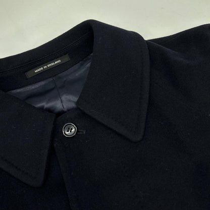 BEAMS F Cashmere Blend Bal Collar Coat Navy Size 34