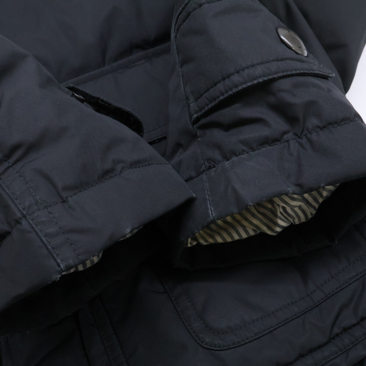 MONCLER GAMME BLUE 69242 Down Jacket Collar Black Size 0