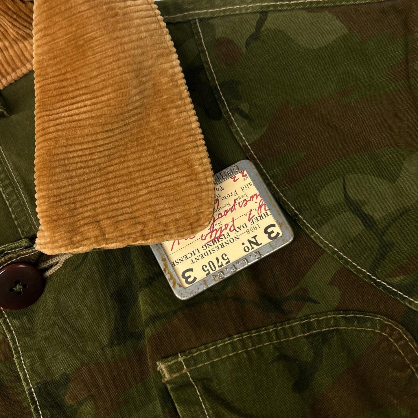 POLO RALPH LAUREN 90s Camo Corduroy Hunting Jacket Size S