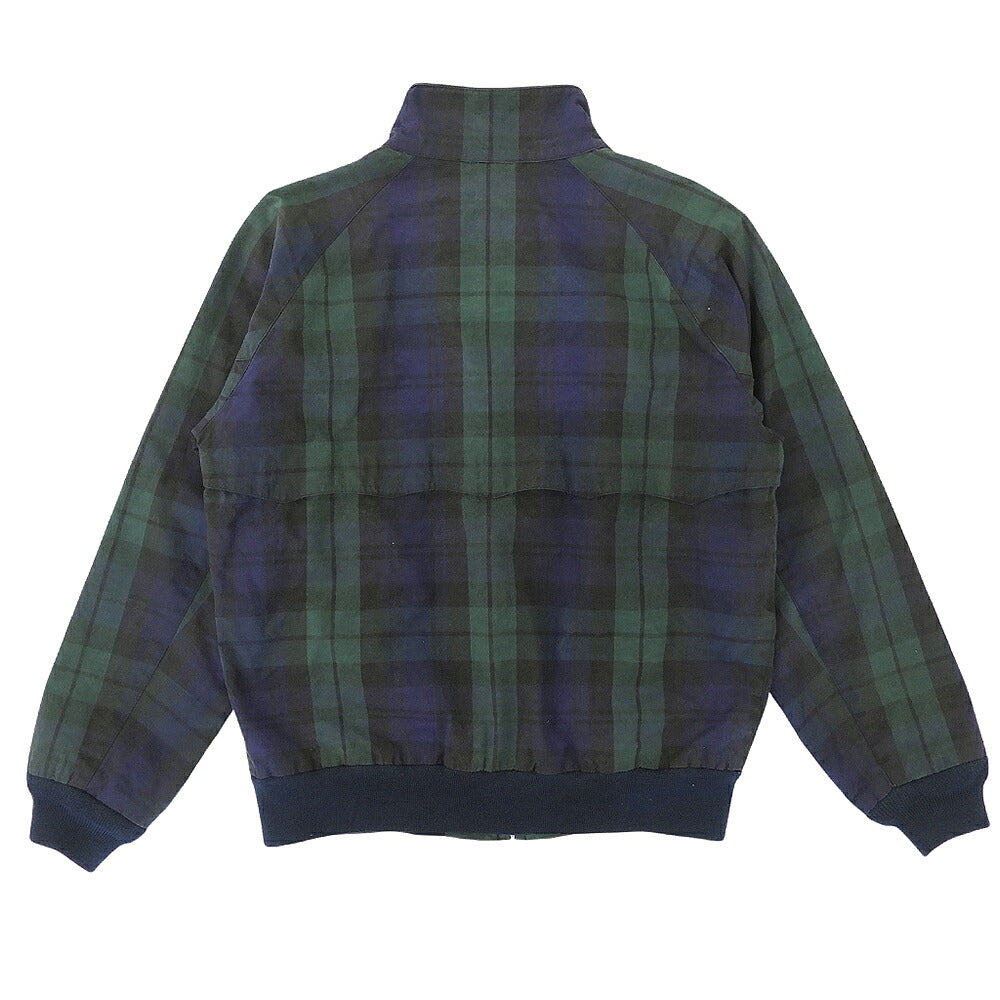 BARACUTA Oiled Check Swingtop Jacket Navy/Green Size 34