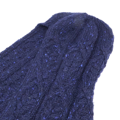 THOM BROWNE Hooded Wool Cable Knit Navy
