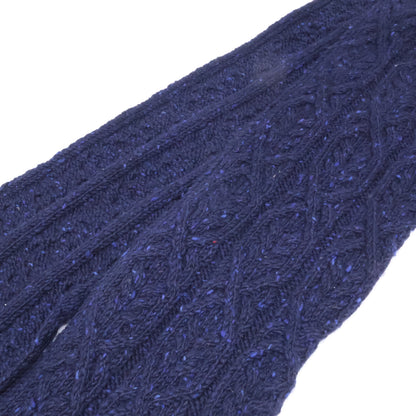 THOM BROWNE Hooded Wool Cable Knit Navy