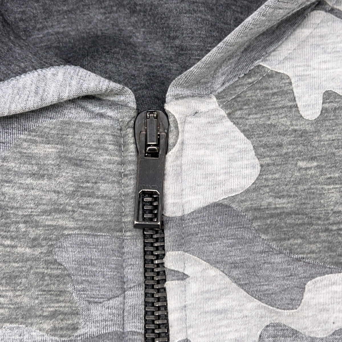 VALENTINO Camo Zip Hoodie Gray