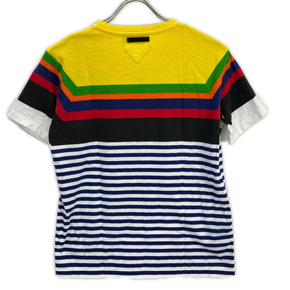 PRADA Multi-Color Cotton Striped T-Shirt Size L