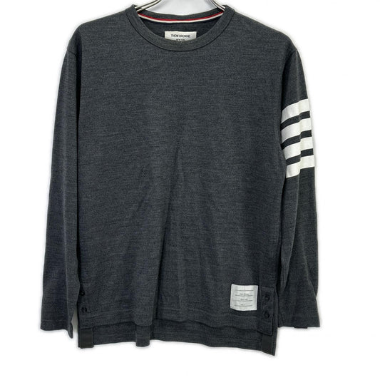 THOM BROWNE Gray 4BAR Wool Sweater
