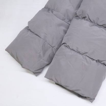BALENCIAGA Hooded Nylon Down Jacket Gray Size 44