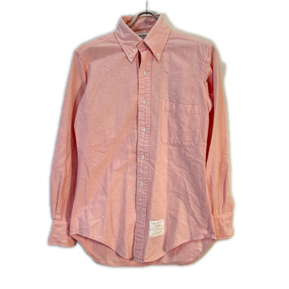 THOM BROWNE Pink Tricolor Cotton BD Shirt Size 0