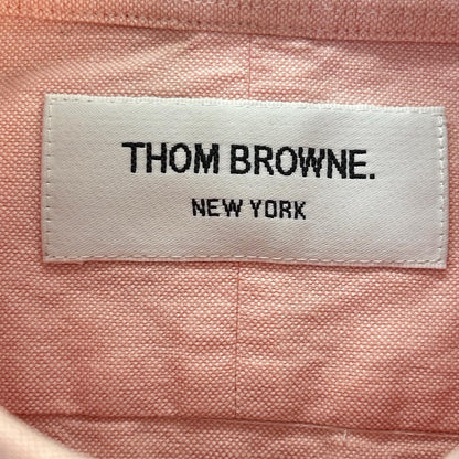 THOM BROWNE Pink Tricolor Cotton BD Shirt Size 0