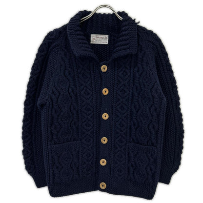 Inverallan 90s Navy Wool 3A Lumber Cardigan