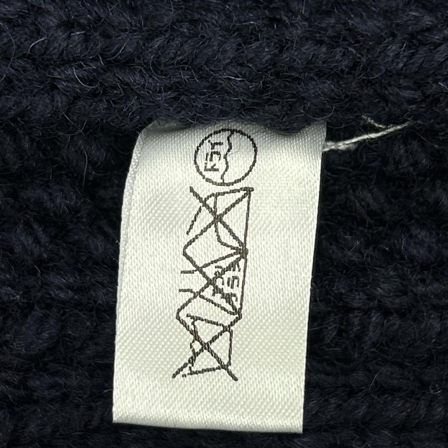 Inverallan 90s Navy Wool 3A Lumber Cardigan