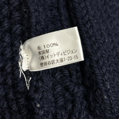 Inverallan 90s Navy Wool 3A Lumber Cardigan