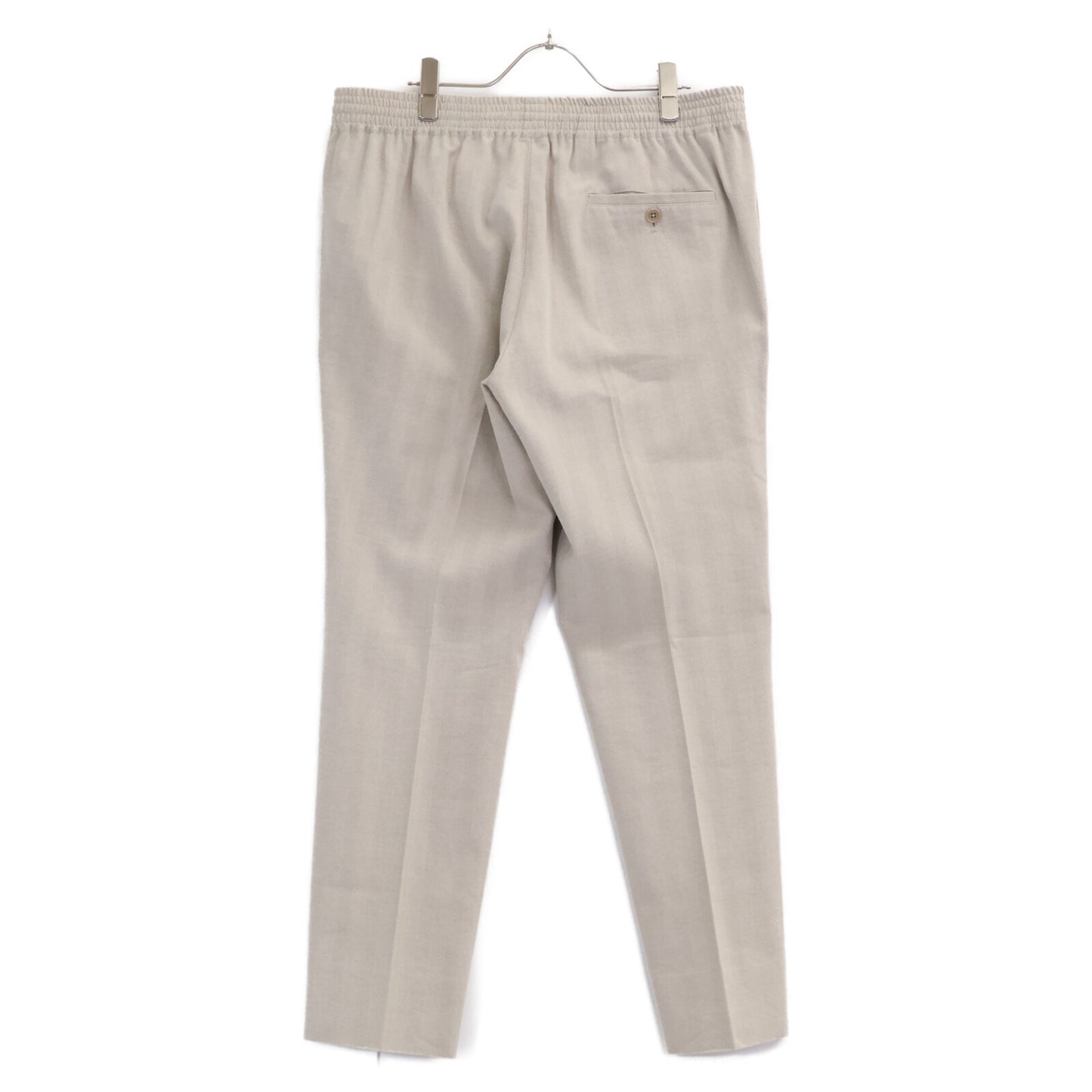 HERMES Cotton Wool Easy Pants Beige Size 46