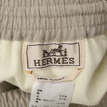 HERMES Cotton Wool Easy Pants Beige Size 46