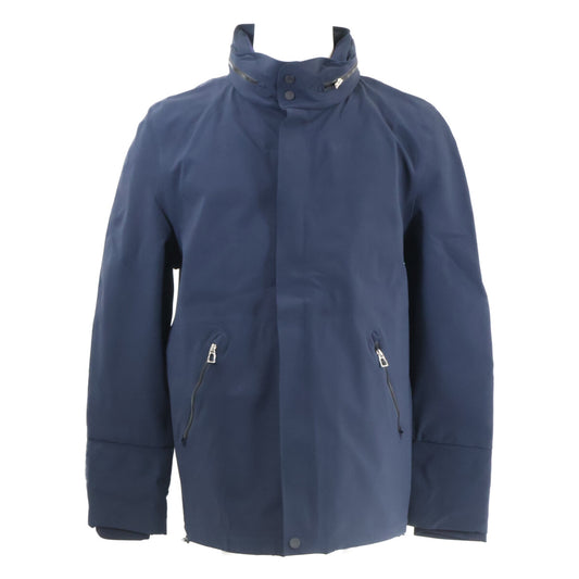 HERMES Navy Nylon Zip-Up Jacket Size L