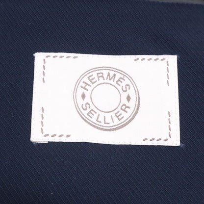 HERMES Navy Nylon Zip-Up Jacket Size L