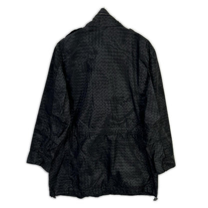 BOTTEGA VENETA Black Intreprint Nylon Zip Coat Size 52