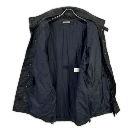 BOTTEGA VENETA Black Intreprint Nylon Zip Coat Size 52