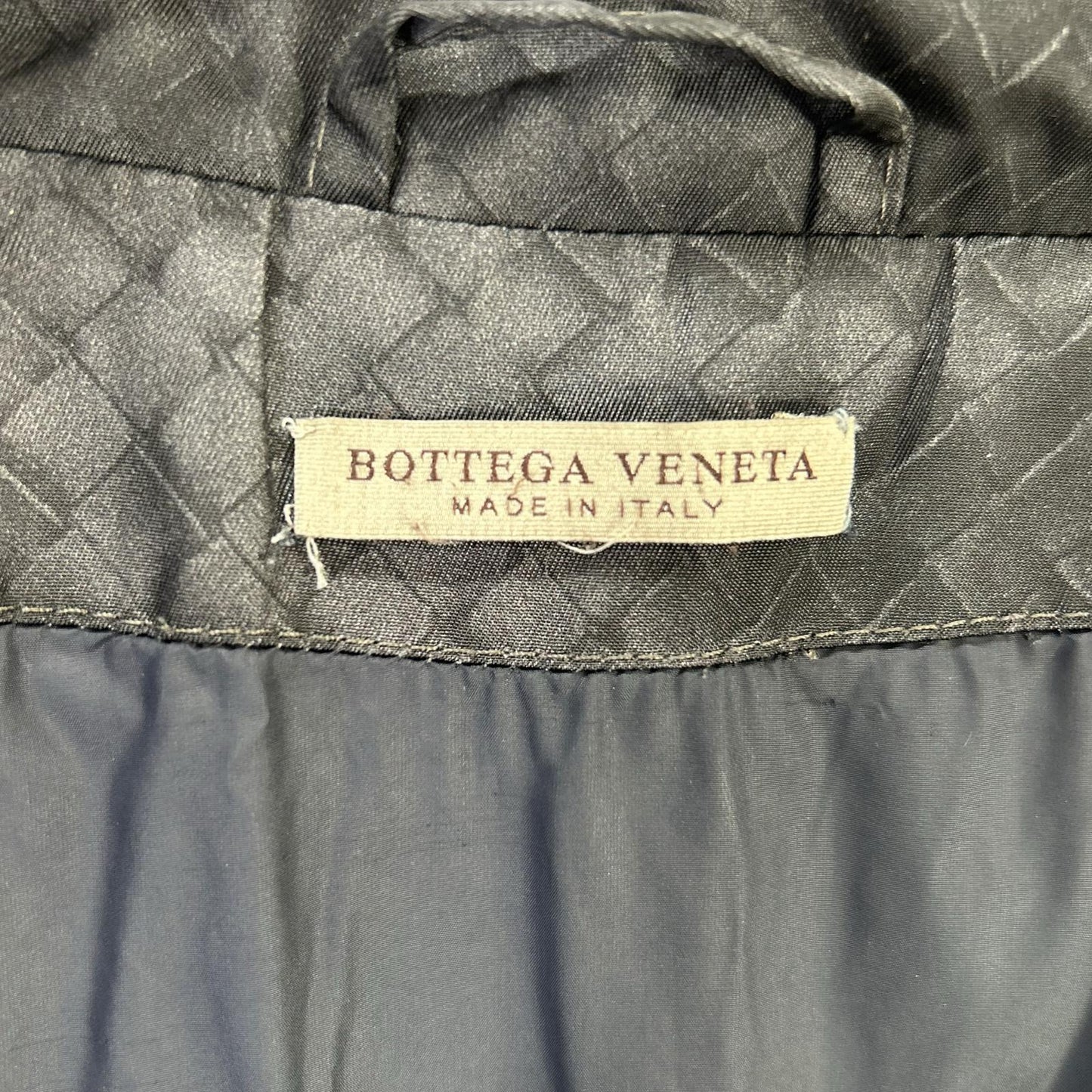 BOTTEGA VENETA Black Intreprint Nylon Zip Coat Size 52