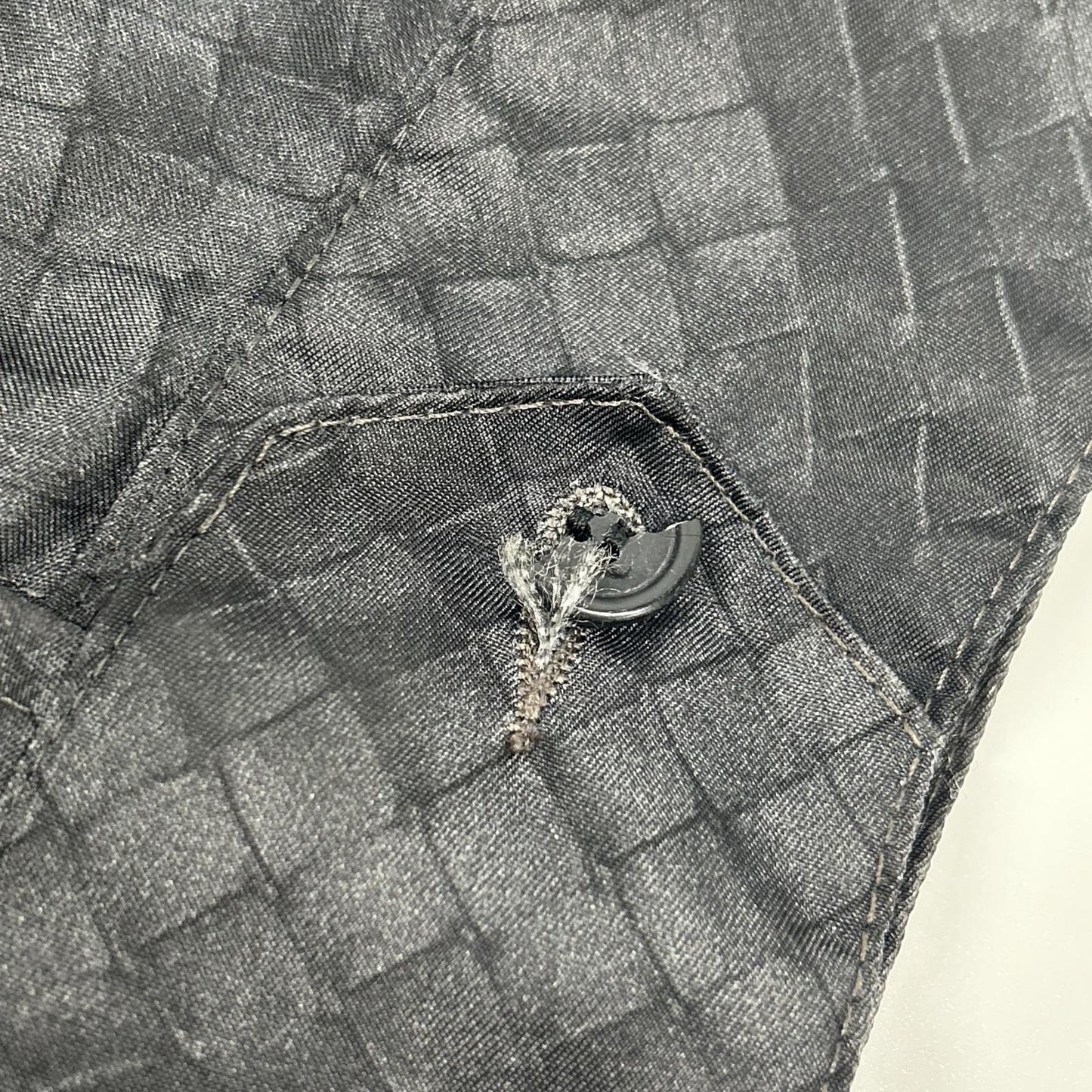 BOTTEGA VENETA Black Intreprint Nylon Zip Coat Size 52