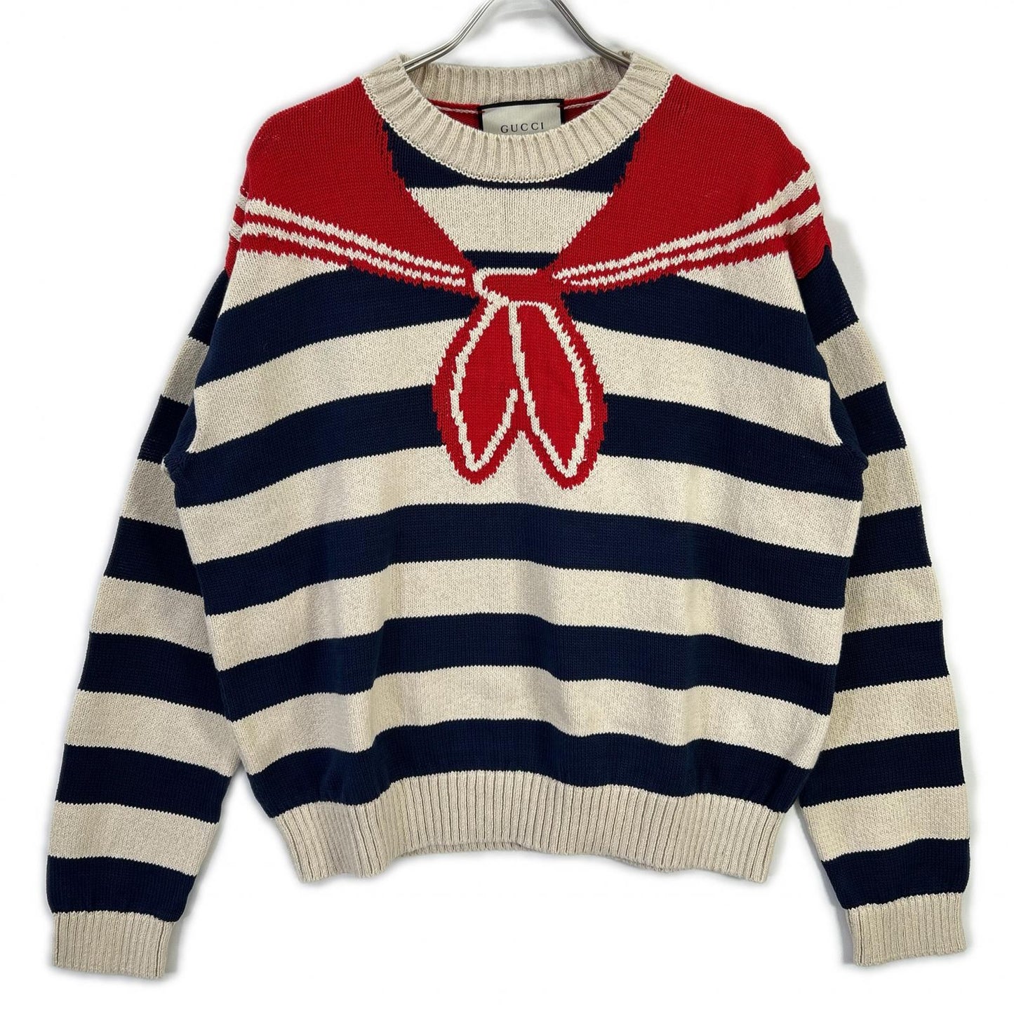 GUCCI Multi Cotton Sailor Knit Sweater Size XL