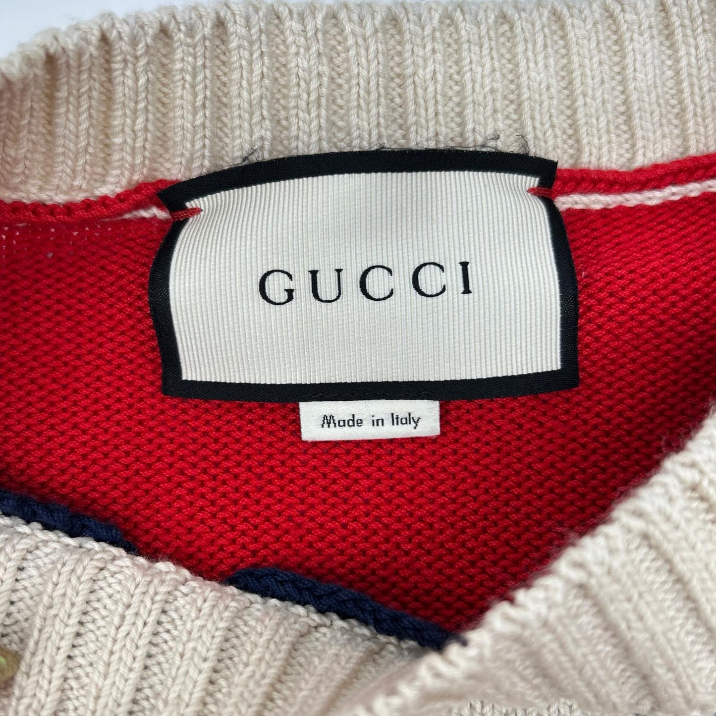 GUCCI Multi Cotton Sailor Knit Sweater Size XL