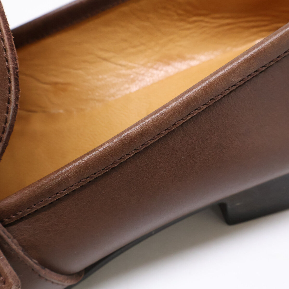 HERMES Api Brown Leather Loafers Size EU 39