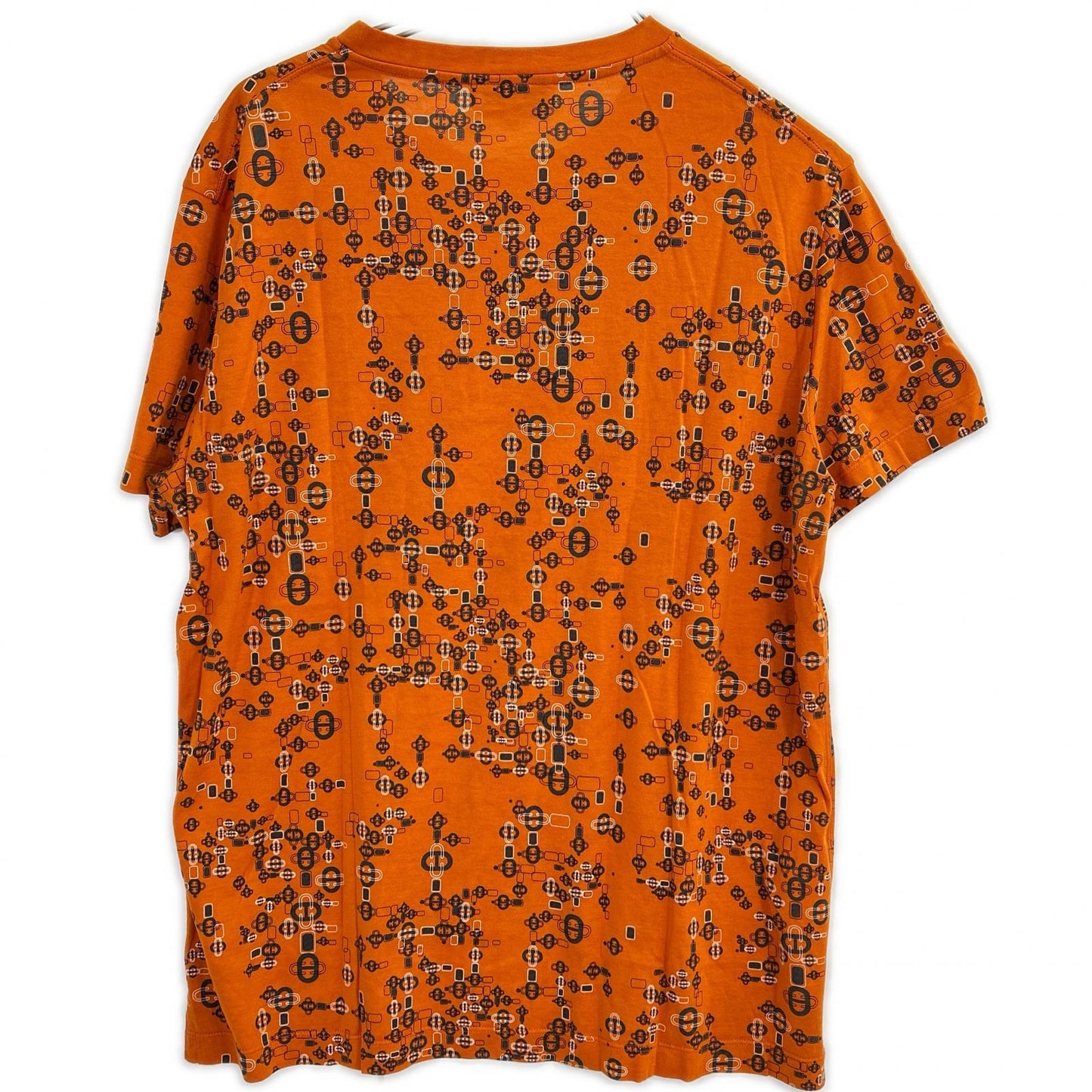 HERMES Orange Chaine d'Ancre Cotton T-Shirt Size XL