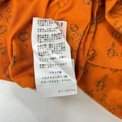 HERMES Orange Chaine d'Ancre Cotton T-Shirt Size XL