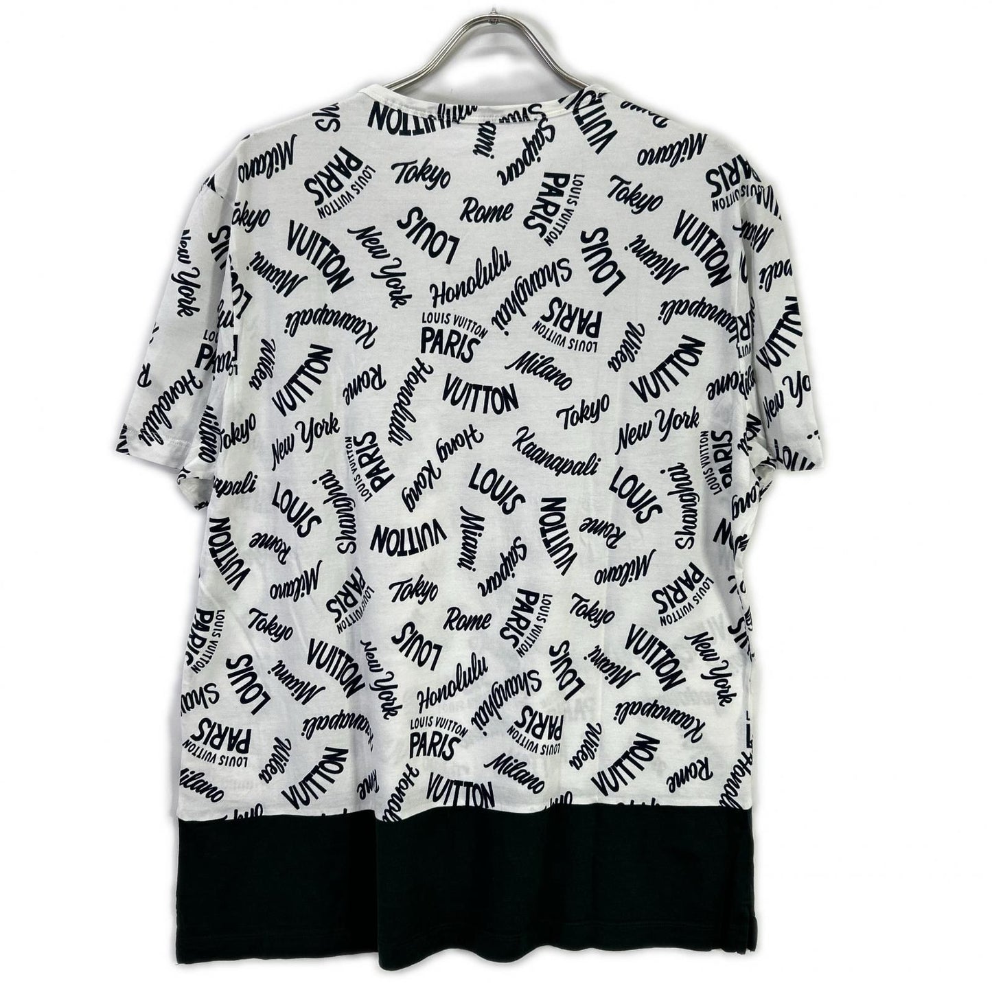 LOUIS VUITTON 18SS City Logo V-Neck T-Shirt Size L