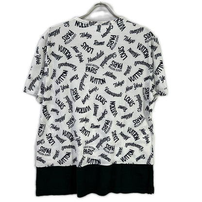 LOUIS VUITTON 18SS City Logo V-Neck T-Shirt Size L