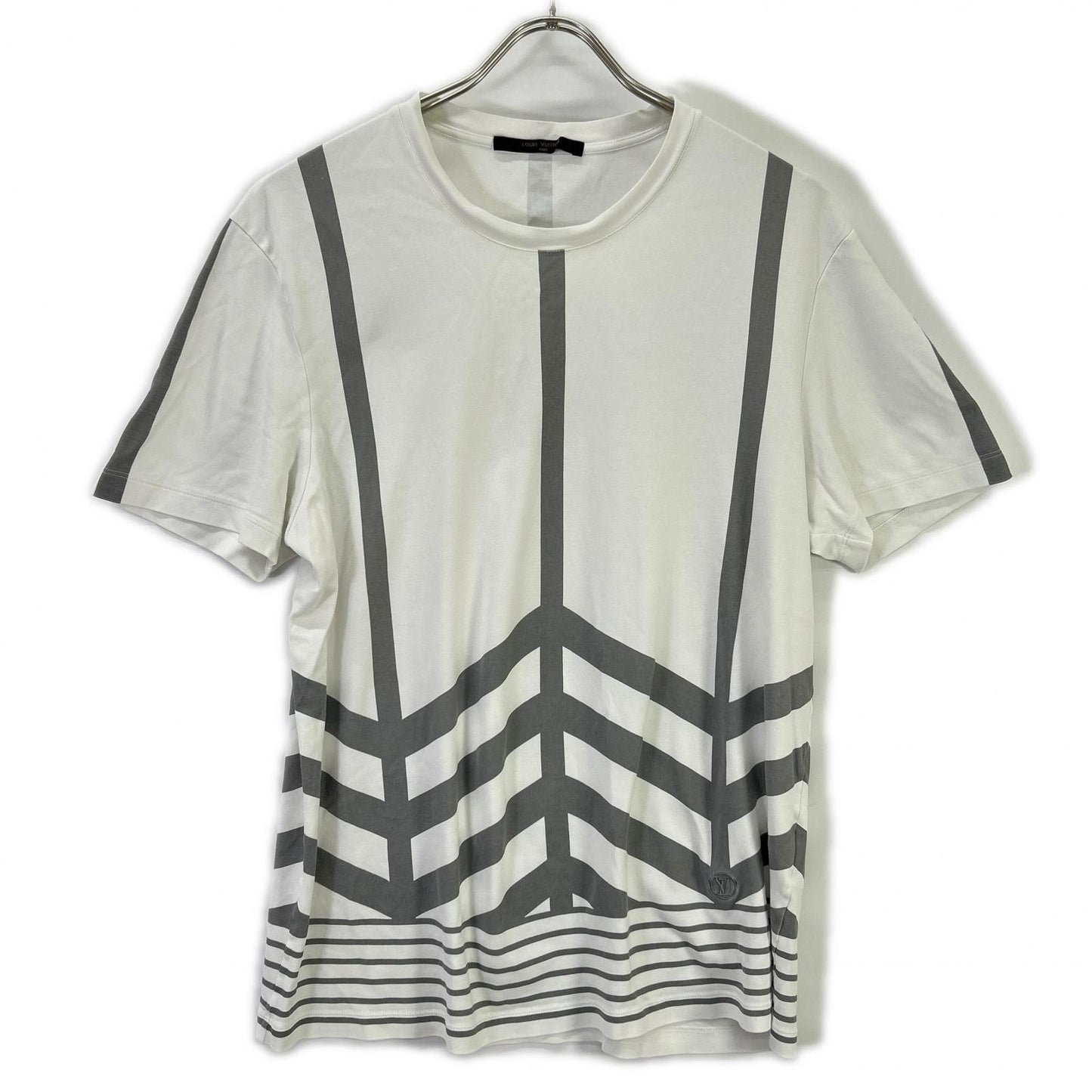 LOUIS VUITTON 16SS White Cotton Crewneck T-Shirt Size L