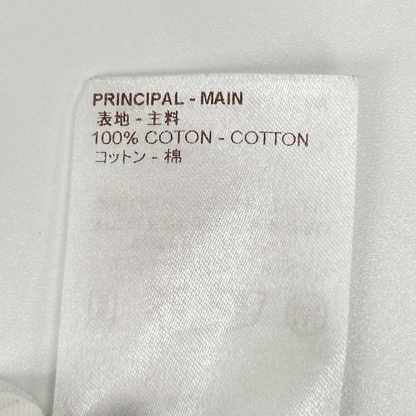 LOUIS VUITTON 16SS White Cotton Crewneck T-Shirt Size L
