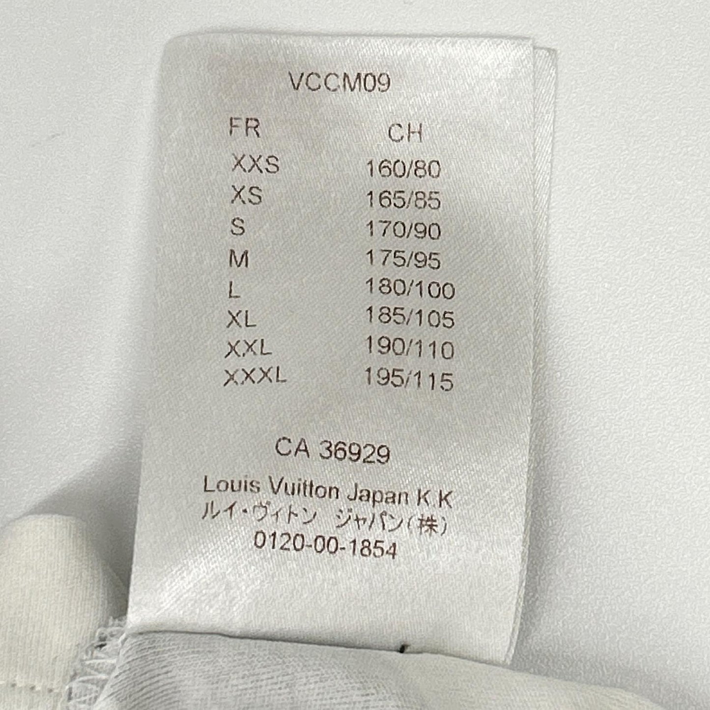LOUIS VUITTON 16SS White Cotton Crewneck T-Shirt Size L