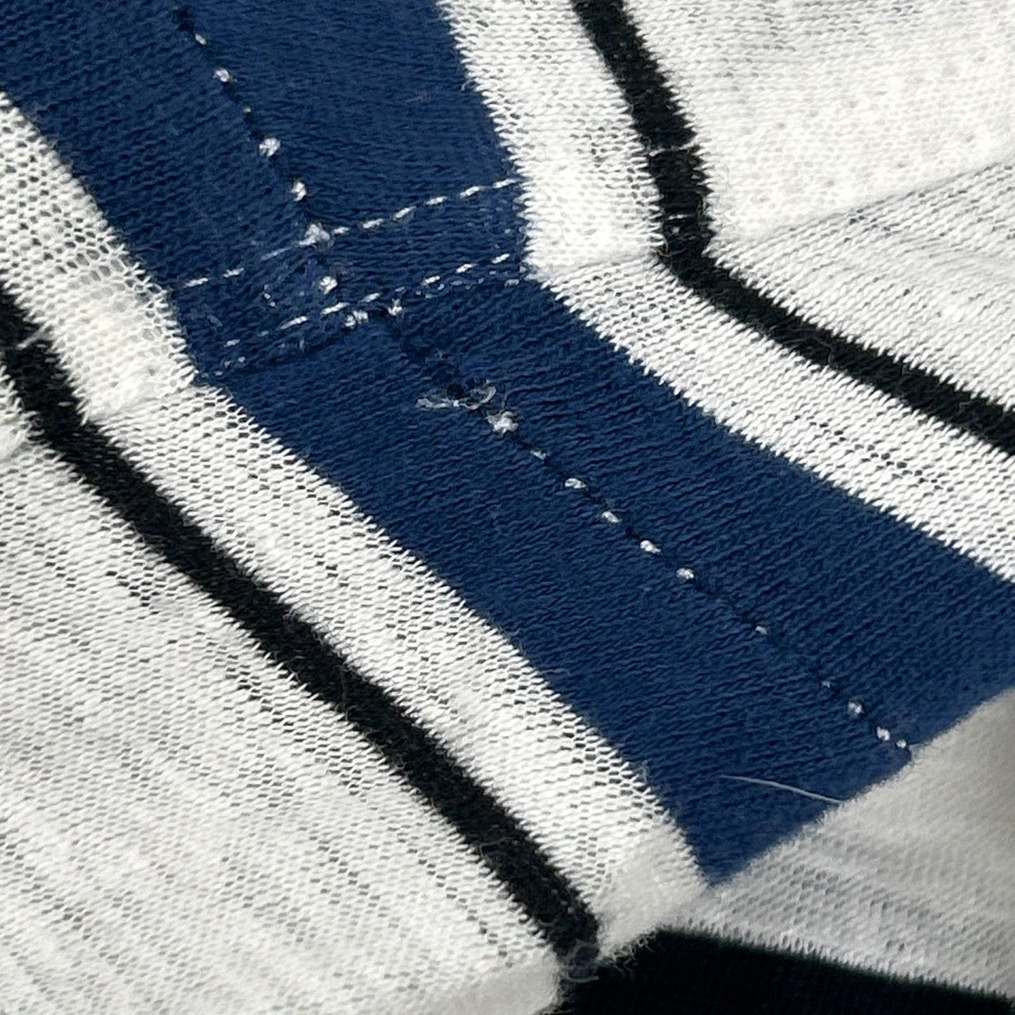 HERMES Blue Stripe Linen Crewneck T-Shirt Size XL