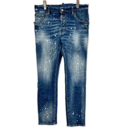 DSQUARED2 S71LB1391 Indigo Paint Skater Jeans Size 50