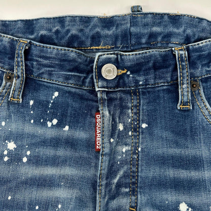 DSQUARED2 S71LB1391 Indigo Paint Skater Jeans Size 50