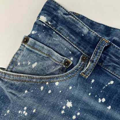 DSQUARED2 S71LB1391 Indigo Paint Skater Jeans Size 50