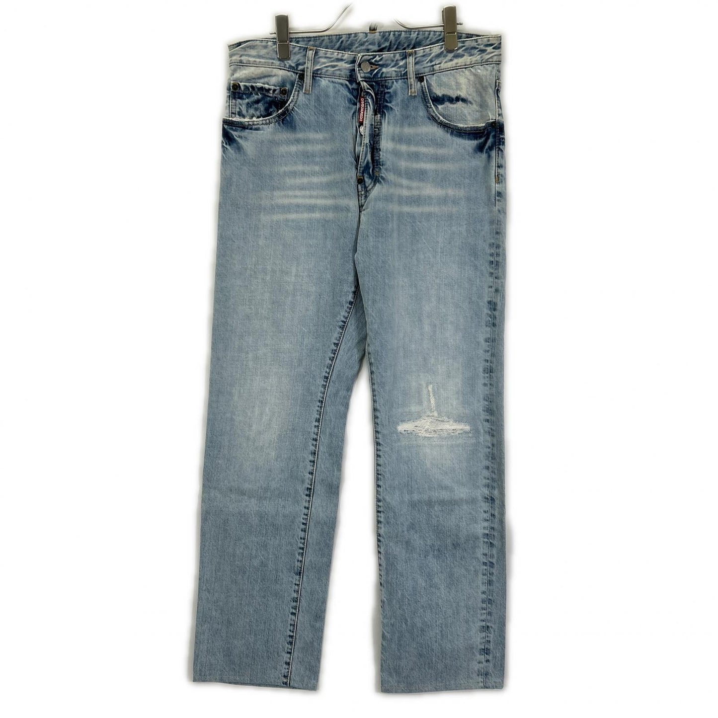 DSQUARED2 S71LB1386 Light Indigo Straight Jeans Size 48
